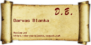 Darvas Blanka névjegykártya